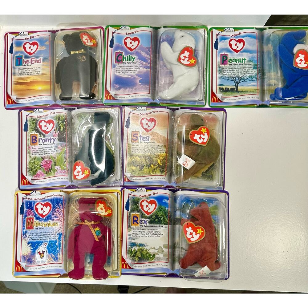 3 Ty Beanie Babies American Trio Lefty, Righty, Libearty Set McDonalds